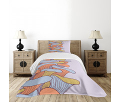 Abstract Doodle Season Bedspread Set