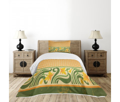 Ornate Daffodils Bedspread Set