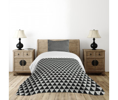 Monochrome Geometric Bedspread Set