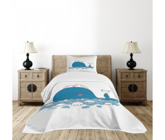 Sea Mammal with Seagull Bedspread Set