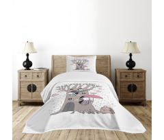 Bunny Family Rain Birds Bedspread Set