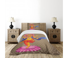 Dancing Asian Icon Bedspread Set