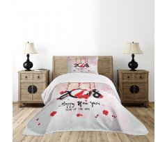 Brush Blossom Bedspread Set