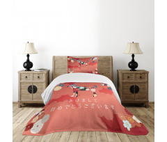 Motifs of Japan Bedspread Set