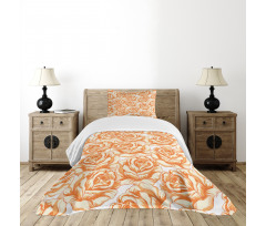 Romantic Love Flowers Bedspread Set