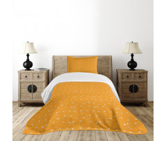 Abstract Doodle Flowers Bedspread Set
