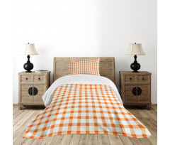 Plaid Motif Bedspread Set