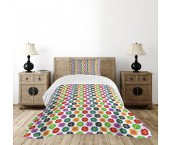 Vibrant Abstract Flora Bedspread Set