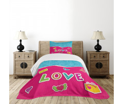 Romantic Cartoon Elements Bedspread Set