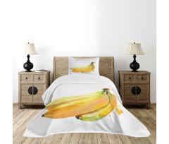 Tropical Illustration Bedspread Set