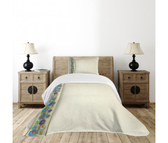 Vertical Border Detail Bedspread Set