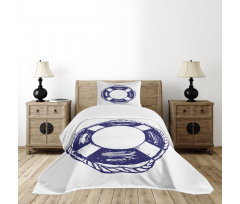 Sketch Life Buoy Bedspread Set