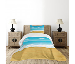 Sandy Beach Ocean Bedspread Set
