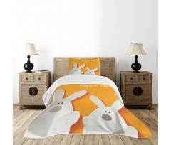 Happy Easter Bunnies Bedspread Set