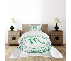 Zodiac Rubber Stamp Bedspread Set