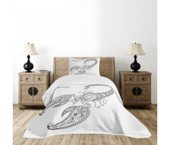 Floral Tattoo Bedspread Set