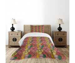 Retro Romantic Blooms Bedspread Set