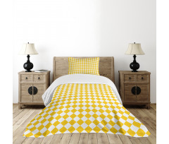 Checkered Grid Bedspread Set