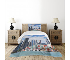 Cloudy Sky City Bedspread Set