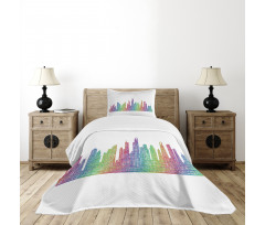 Abstract Scene Bedspread Set