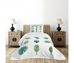 Tropical Tree Foliage Bedspread Set