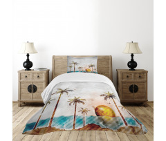 Tropic Landscape Art Bedspread Set