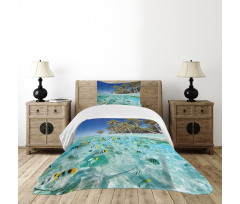 Exotic Island Underwater Bedspread Set