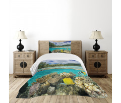 French Polynesia Lagoon Bedspread Set