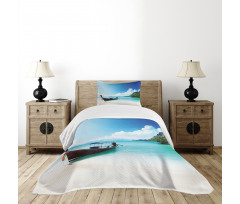 Boat Poda Island Thai Bedspread Set