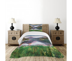 Swiss Lake Sunrise Bedspread Set