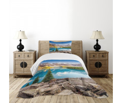 Moraine Lake Sunset Bedspread Set