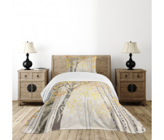 Birch Growth in Fall Bedspread Set