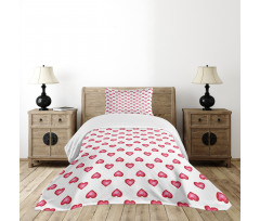 Hearts with Dots Bedspread Set