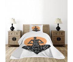 Meditating Lady Lotus Bedspread Set