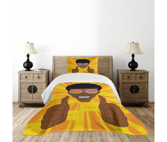 Hippie Man Positive Vibes Bedspread Set