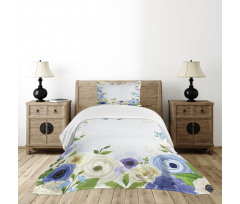 Roses Peonies Bedspread Set