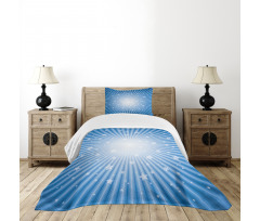 Retro Burst Stars Bedspread Set