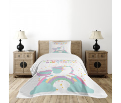 Horse with Rainbow Bedspread Set