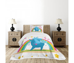 Cartoon Horse Bedspread Set