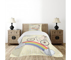 Rainbow Animal Bedspread Set