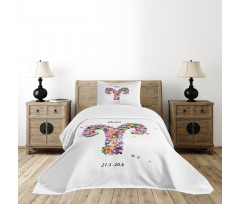 Lively Butterfly Flora Bedspread Set