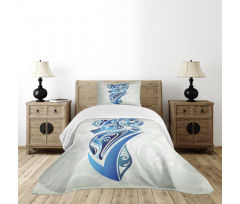 Blue Ram Bedspread Set