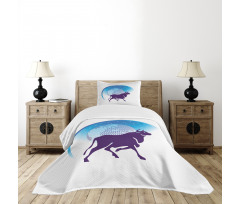 Globe Stars Bull Bedspread Set