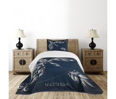 Bow Arrow Motif Bedspread Set