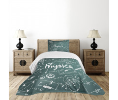 Physics and Math School Bedspread Set