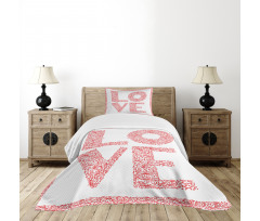 Floral Valentines Day Bedspread Set