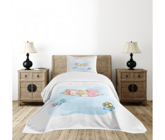 Cartoon Girl Toys Bedspread Set