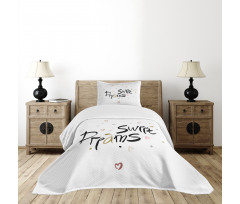 Romantic Calligraphy Bedspread Set