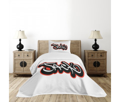 Graffiti Font Male Name Bedspread Set