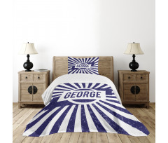 Widespread Name Abraded Bedspread Set